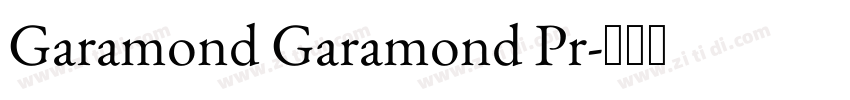 Garamond Garamond Pr字体转换